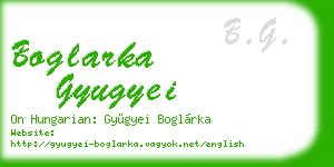 boglarka gyugyei business card